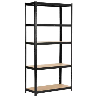 Kovový regál 90 cm QARIAN - černý