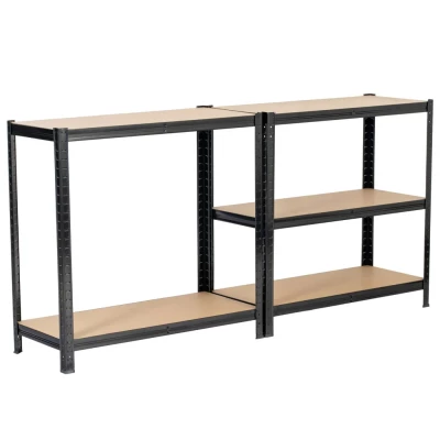 Kovový regál 90 cm QARIAN - černý