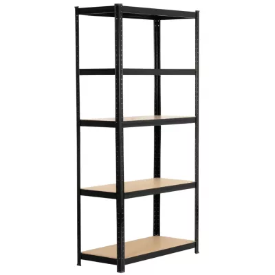 Kovový regál 90 cm QARIAN - černý