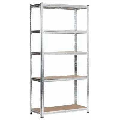 Kovový regál 90 cm QARIAN - stříbrný