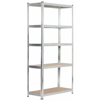 Kovový regál 90 cm QARIAN - stříbrný