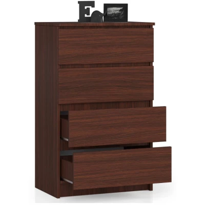 Úzká komoda se šuplíky SAVRILA - wenge