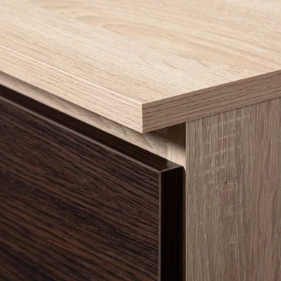 Komoda se šuplíky a dvířky SAVRILA - dub sonoma / wenge