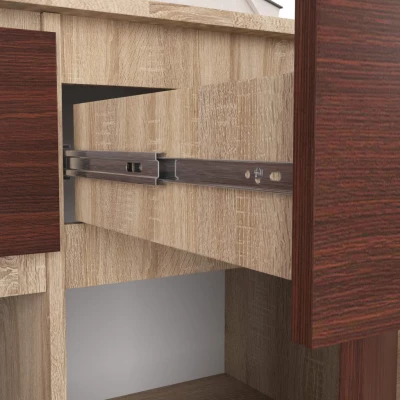 Komoda se šuplíky a dvířky SAVRILA - dub sonoma / wenge