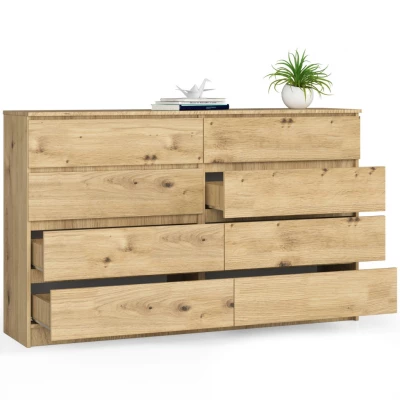 Velká komoda se šuplíky SAVRILA - dub artisan