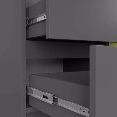 Komoda s šuplíky a dvířky CIELA - šedá