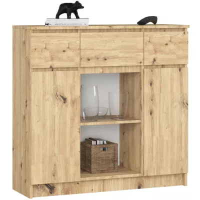 Komoda se šuplíky a dvířky JUNIPER - dub artisan