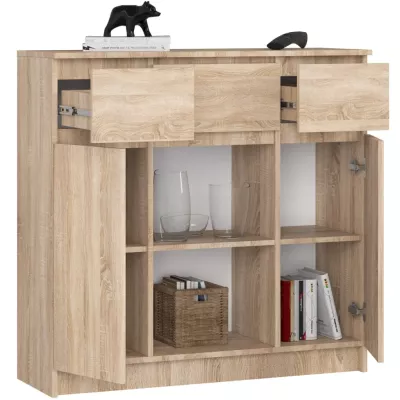 Komoda se šuplíky a dvířky JUNIPER - dub sonoma
