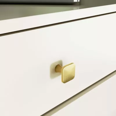 Designová šuplíková komoda MAVRIEL - kašmírová / zlatá