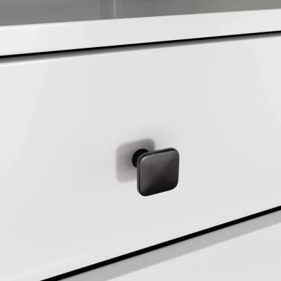 Designová komoda MAVRIEL se šuplíky - bílá / černá