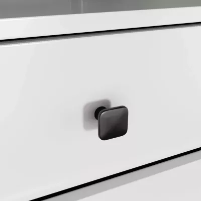 Designová komoda MAVRIEL se šuplíky - bílá / černá