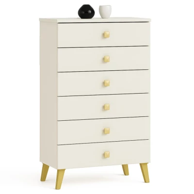Designová komoda MAVRIEL - kašmírová / zlatá