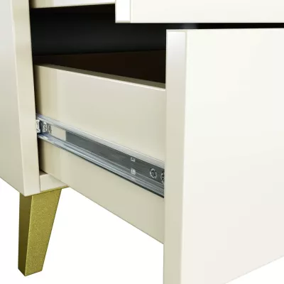Designová komoda MAVRIEL - kašmírová / zlatá