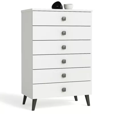 Designová komoda MAVRIEL - bílá / černá