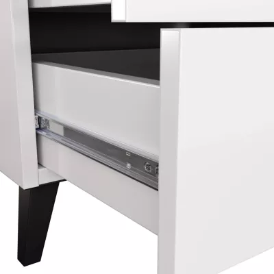 Designová komoda MAVRIEL - bílá / černá