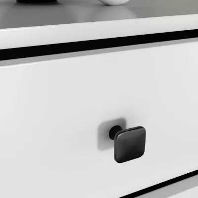 Designová komoda MAVRIEL - bílá / černá