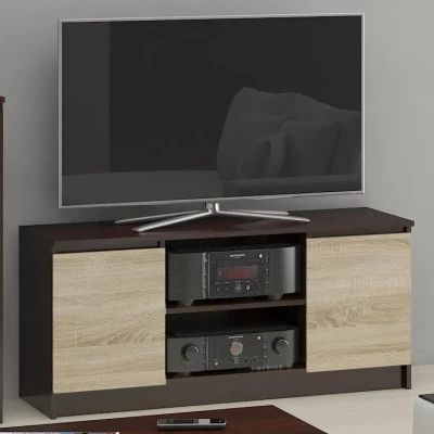 TV stolek YMARIN - wenge / dub sonoma