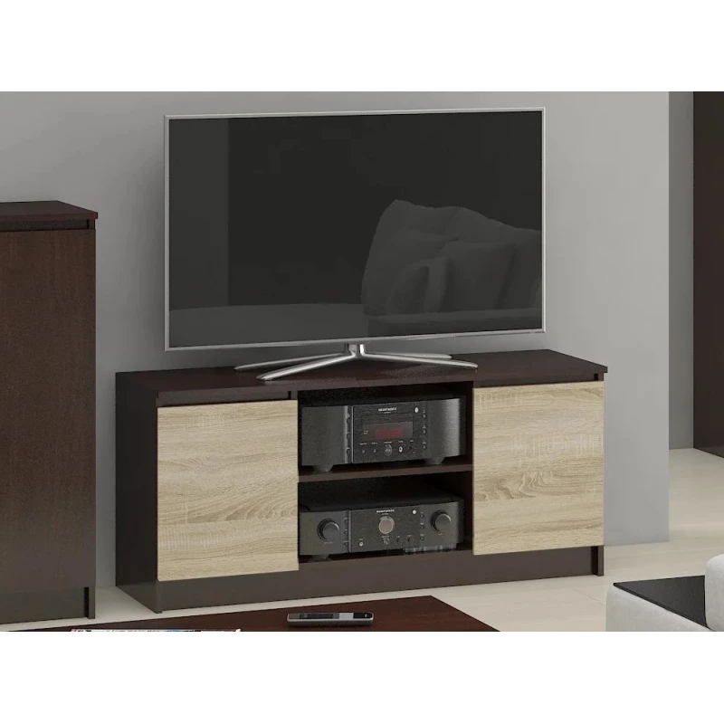 TV stolek YMARIN - wenge / dub sonoma