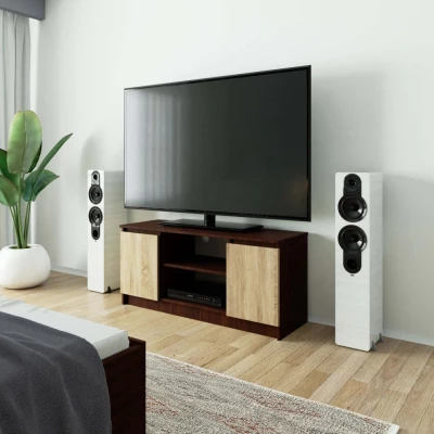TV stolek YMARIN - wenge / dub sonoma