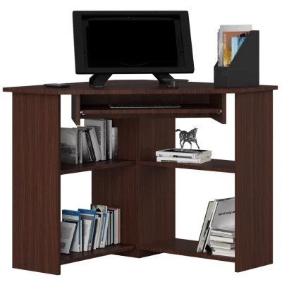 Rohový PC stůl DRIONAS - wenge