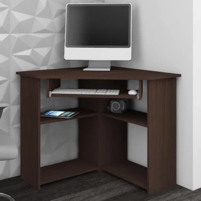 Rohový PC stůl DRIONAS - wenge