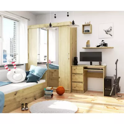 Psací stůl ZORLAN - dub artisan, levé provedení