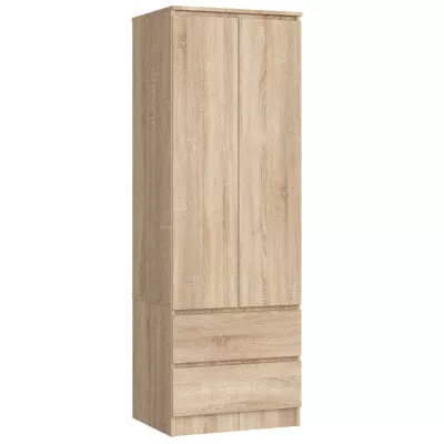 Šatní skříň se šuplíky 60 cm WREN - dub sonoma
