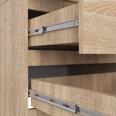 Šatní skříň se šuplíky 60 cm WREN - dub sonoma