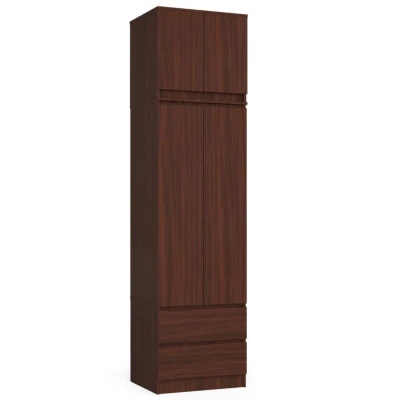 Šatní skříň s nástavcem 60 cm WREN - wenge
