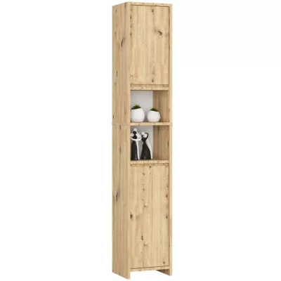 Vysoká koupelnová skříňka LEONTINE - dub artisan
