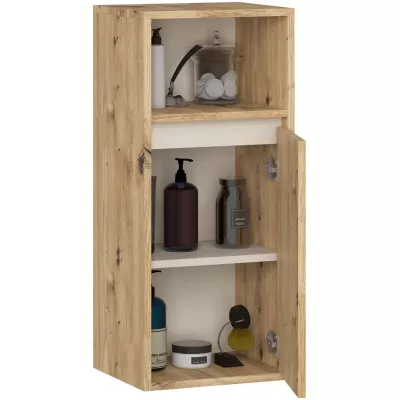 Závěsná koupelnová skříňka MARLION - dub artisan / kašmír