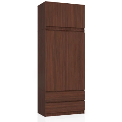Šatní skříň s nástavcem 90 cm LOTA - wenge