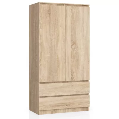 Šatní skříň se šuplíky 90 cm LOTA - dub sonoma