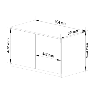 Nástavec na skříň LOTA 90 cm - dub sonoma