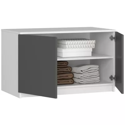 Nástavec na skříň LOTA 90 cm - bílý / šedý