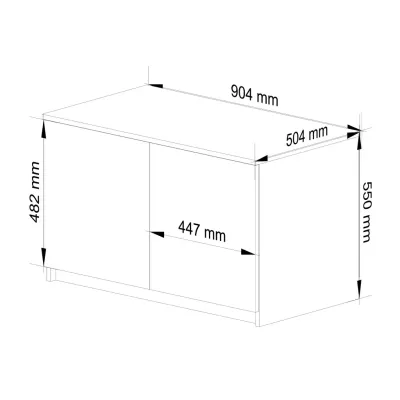 Nástavec na skříň LOTA 90 cm - bílý / šedý
