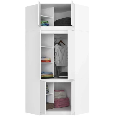 Rohový nástavec na skříň LOTA 100 cm - bílý