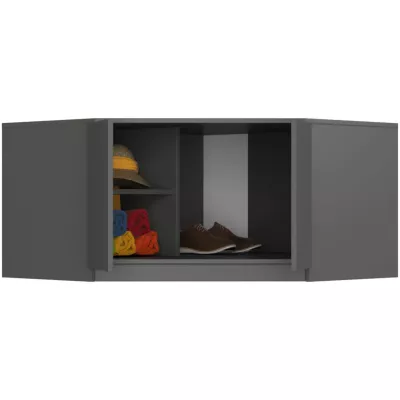 Rohový nástavec na skříň LOTA 100 cm - šedý
