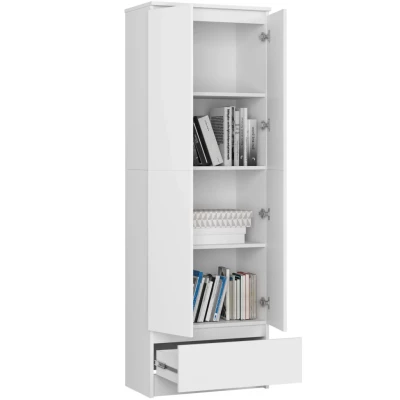 Dvoudveřová skříň se šuplíkem 60 cm VALESTRA - bílá