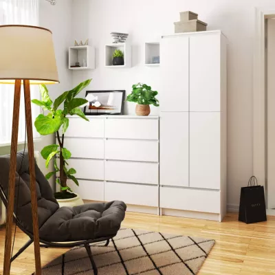 Dvoudveřová skříň se šuplíkem 60 cm VALESTRA - bílá