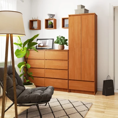 Dvoudveřová skříň se šuplíkem 60 cm VALESTRA - olše