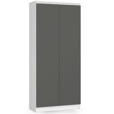 Policová skříň 80 cm VALESTRA - bílá / tmavě šedá