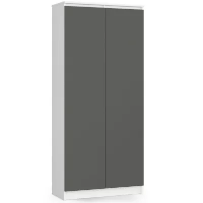 Policová skříň 80 cm VALESTRA - bílá / tmavě šedá