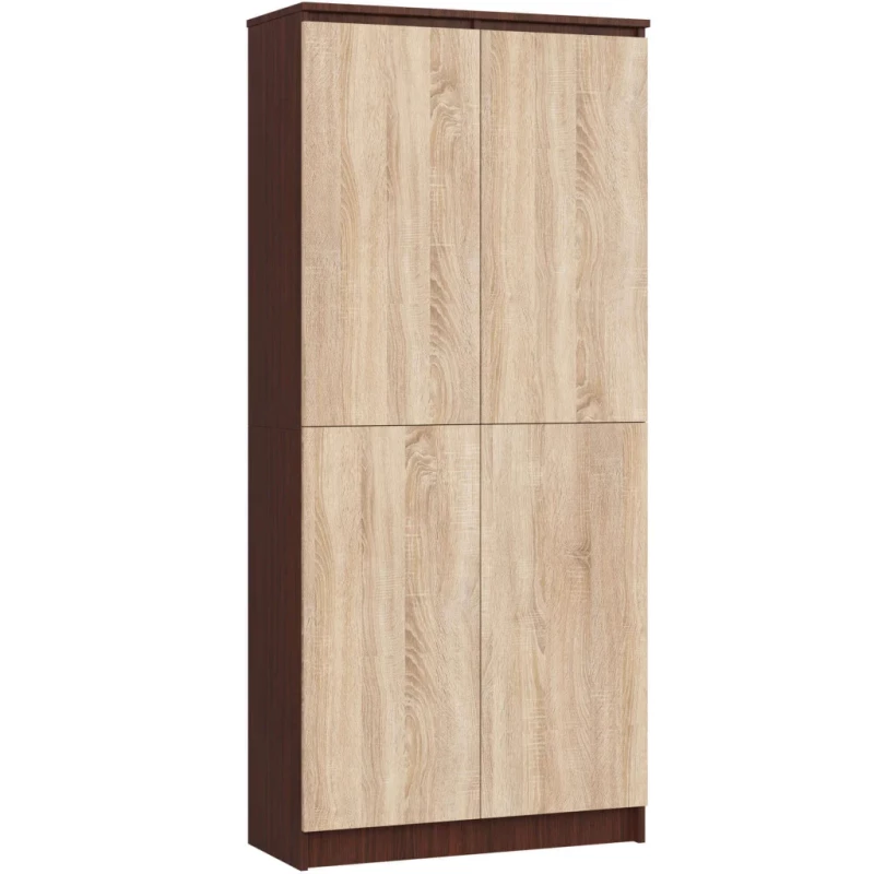 Policová skříň 80 cm VALESTRA - wenge / dub sonoma