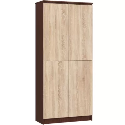 Policová skříň 80 cm VALESTRA - wenge / dub sonoma