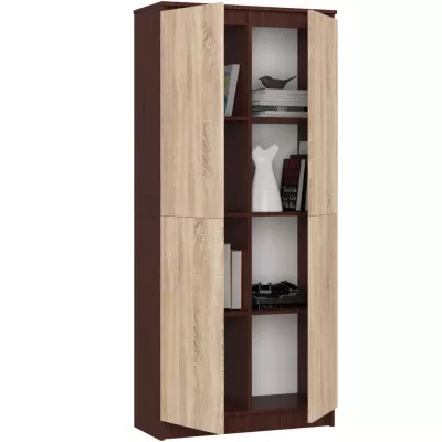 Policová skříň 80 cm VALESTRA - wenge / dub sonoma
