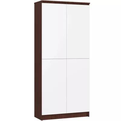 Policová skříň 80 cm VALESTRA - wenge / bílá