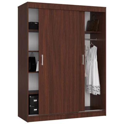 Prostorná šatní skříň 150 cm VALESTRA - wenge