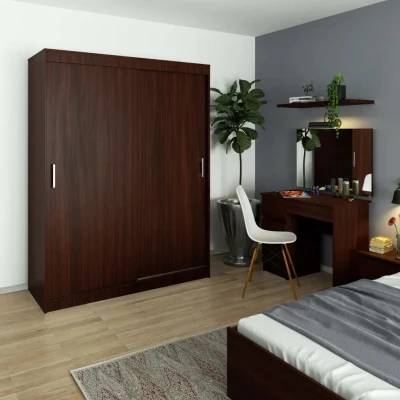 Prostorná šatní skříň 150 cm VALESTRA - wenge