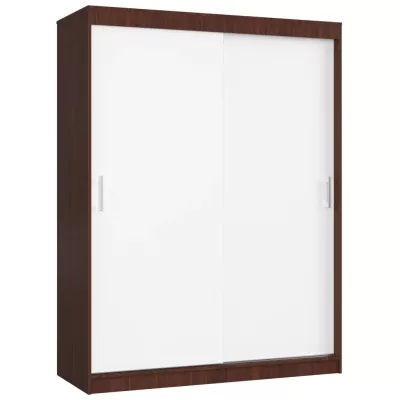 Prostorná šatní skříň 150 cm VALESTRA - wenge / bílá